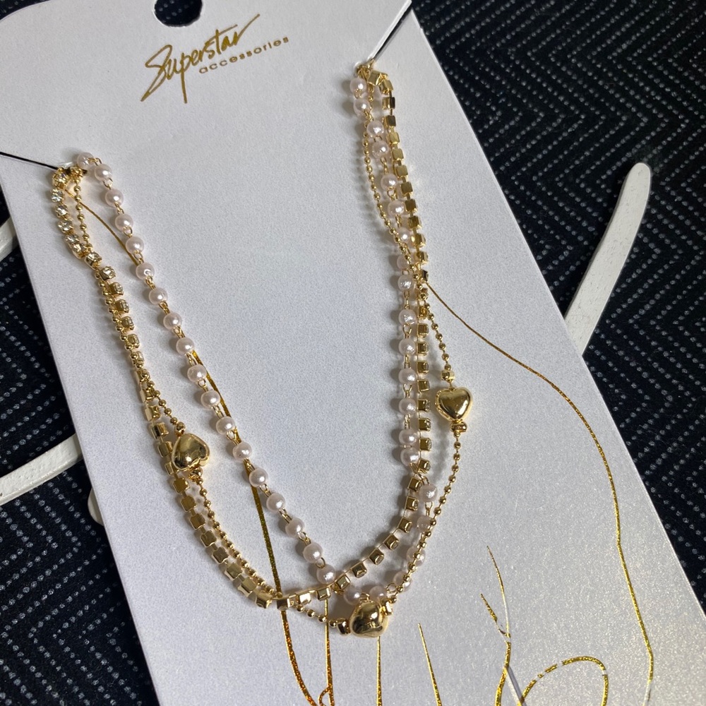 Gold tone anklet. - Picture 1 of 5